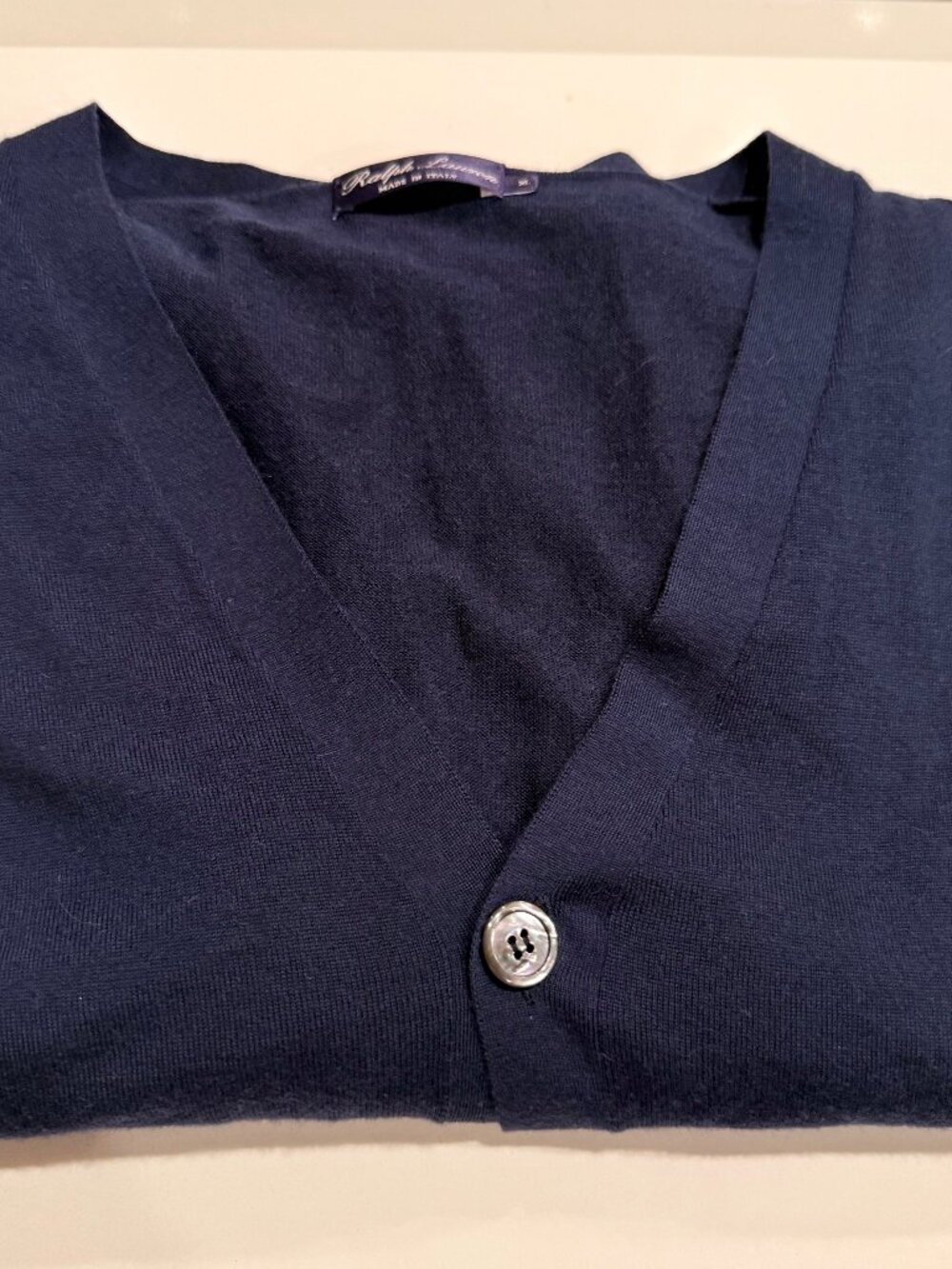 Ralph Lauren navy blue cashmere cardigan